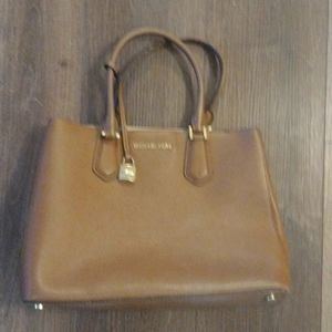 Brown Michael Kors tote with lock